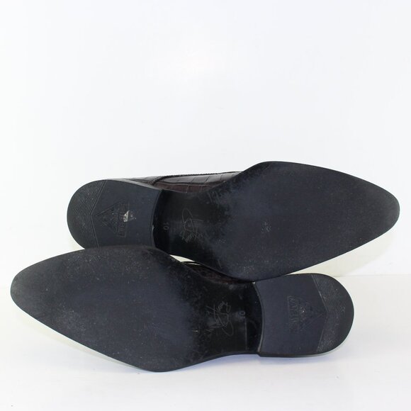 John Fleuvog Crocodile Reptile Style Pattern Men Leather Dress Shoes (10 US) - Picture 6 of 9